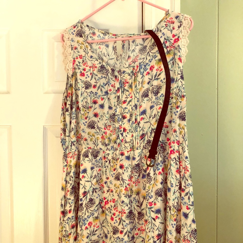 White floral dress